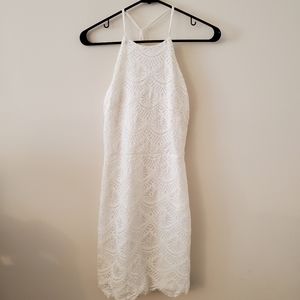 Monteau White Lace Dress - Size S